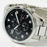 Buy Shop Hugo Boss View Chronograph Black Dial Silver Steel Strap Watch For Men - 1514008 USA Online