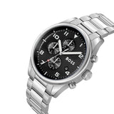 Buy Shop Hugo Boss View Chronograph Black Dial Silver Steel Strap Watch For Men - 1514008 USA Online