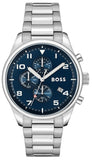 Buy Shop Hugo Boss View Chronograph Blue Dial Silver Steel Strap Watch For Men - 1513989 USA Online
