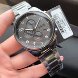 Buy Shop Hugo Boss View Chronograph Grey Dial Grey Steel Strap Watch For Men - 1513991 USA Online