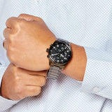 Buy Shop Hugo Boss View Chronograph Grey Dial Grey Steel Strap Watch For Men - 1513991 USA Online