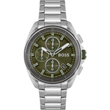 Hugo Boss Volane Grey Dial Silver Steel Strap Watch for Men - 1513951