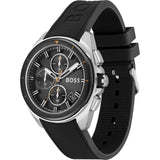 Hugo Boss Volane Grey Dial Black Silicone Strap Watch for Men - 1513953