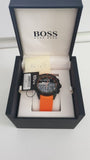 Buy Shop Hugo Boss Volane Black Dial Orange Silicone Strap Watch for Men - 1513957 USA Online