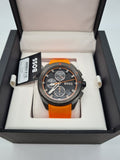 Buy Shop Hugo Boss Volane Black Dial Orange Silicone Strap Watch for Men - 1513957 USA Online
