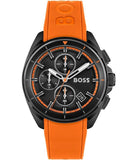 Buy Shop Hugo Boss Volane Black Dial Orange Silicone Strap Watch for Men - 1513957 USA Online