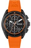 Buy Shop Hugo Boss Volane Black Dial Orange Silicone Strap Watch for Men - 1513957 USA Online
