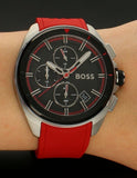 Buy Shop Hugo Boss Volane Black Dial Red Rubber Strap Watch for Men - 1513959 USA Online
