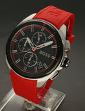 Buy Shop Hugo Boss Volane Black Dial Red Rubber Strap Watch for Men - 1513959 USA Online