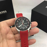 Buy Shop Hugo Boss Volane Black Dial Red Rubber Strap Watch for Men - 1513959 USA Online