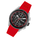 Buy Shop Hugo Boss Volane Black Dial Red Rubber Strap Watch for Men - 1513959 USA Online