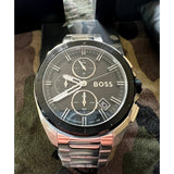 Buy Shop Hugo Boss Volane Black Dial Silver Steel Strap Watch for Men - 1513949 USA Online