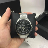 Buy Shop Hugo Boss Volane Black Dial Silver Steel Strap Watch for Men - 1513949 USA Online