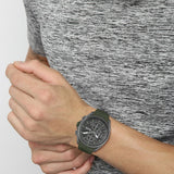 Buy Shop Hugo Boss Volane Chronograph Grey Dial Green Rubber Strap Watch For Men - 1513952 USA Online