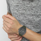 Buy Shop Hugo Boss Volane Chronograph Grey Dial Green Rubber Strap Watch For Men - 1513952 USA Online
