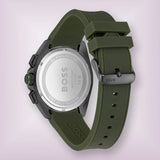 Buy Shop Hugo Boss Volane Chronograph Grey Dial Green Rubber Strap Watch For Men - 1513952 USA Online
