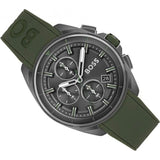 Buy Shop Hugo Boss Volane Chronograph Grey Dial Green Rubber Strap Watch For Men - 1513952 USA Online