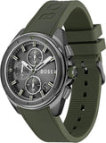 Buy Shop Hugo Boss Volane Chronograph Grey Dial Green Rubber Strap Watch For Men - 1513952 USA Online