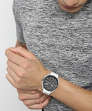 Buy Shop Hugo Boss Volane Grey Dial White SIlicone Strap Watch for Men - 1513948 USA Online