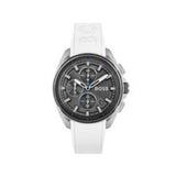 Buy Shop Hugo Boss Volane Grey Dial White SIlicone Strap Watch for Men - 1513948 USA Online