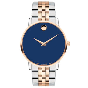 Buy Shop Movado Museum Classic Blue Dial Two Tone Steel Strap Watch for Men - 0607267 USA Online