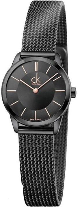 Buy Shop Calvin Klein Minimal Black Dial Black Mesh Bracelet Watch for Women - K3M23421 USA Online