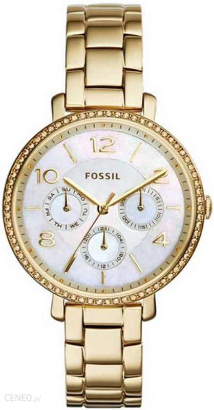 Buy Shop Fossil Rye Mother of Pearl White Dial Gold Steel Strap Watch for Women - ES3756 USA Online