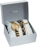 Buy Shop Guess Montage Quartz Gold Dial Gold Steel Strap Watch For Women - GW0588L1 USA Online