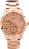 Buy Shop Guess Studio Rose Gold Dial Rose Gold Steel Strap Watch For Women - W0778L3 USA Online