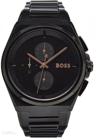 Buy Shop Hugo Boss Steer Analog Black Dial Black Steel Strap Watch For Men - 1514068 USA Online