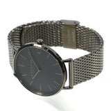 Coach Charles Black Dial Grey Mesh Bracelet Watch for Men - 14602145