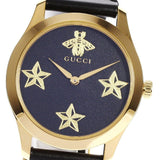 Buy Shop Gucci G-Timeless Black Dial Black Leather Strap Watch For Women - YA1264055 USA Online