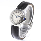 Buy Shop Cartier Ballon Bleu Silver Dial Black Leather Strap Watch for Women - W69018Z4 USA Online