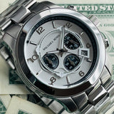Buy Shop Michael Kors Runway Chronograph Silver Dial Silver Steel Strap Watch for Men - MK8060 USA Online
