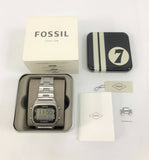 Buy Shop Fossil Retro Digital Silver Dial Silver Steel Strap Watch for Men - FS5844 USA Online
