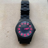 Buy Shop Marc Jacobs Pelly Black Dial Black Silicone Strap Watch for Women - MBM2543 USA Online
