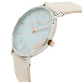 Buy Shop Coach Perry Blue Mother of Pearl Dial White Leather Strap Watch for Women - 14503270 USA Online