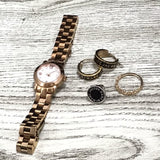 Buy Shop Marc Jacobs Amy White Dial Rose Gold Steel Strap Watch for Women - MBM3227 USA Online