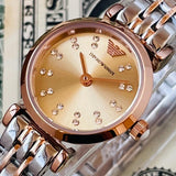 Buy Shop Emporio Armani Gianni T Bar Grey Dial Two Tone Steel Strap Watch For Women - AR1841 USA Online