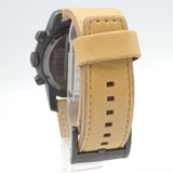 Marc Jacobs Larry Black Dial Tan Leather Strap Watch for Men - MBM5053