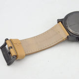 Marc Jacobs Larry Black Dial Tan Leather Strap Watch for Men - MBM5053