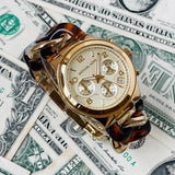 Buy Shop Michael Kors Runway Gold Dial Two Tone Steel Strap Watch for Women - MK4222 USA Online