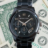Buy Shop Michael Kors Runway Black Ceramic Dial Black Steel Strap Watch for Women - MK5162 USA Online