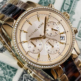 Buy Shop Michael Kors Ritz Gold Dial Two Tone Steel Strap Watch for Women - MK6322 USA Online