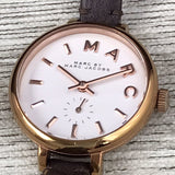 Buy Shop Marc Jacobs Sally White Dial Black Leather Strap Watch for Women - MBM1352 USA Online