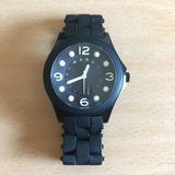 Buy Shop Marc Jacobs Pelly Black Dial Black Silicone Strap Watch for Women - MBM2528 USA Online