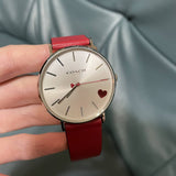 Buy Shop Coach Perry Silver Dial Red Leather Strap Watch for Women - 14503515 USA Online
