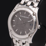 Buy Shop Burberry Herringbone Grey Dial Silver Steel Strap Watch for Women - BU1851 USA Online
