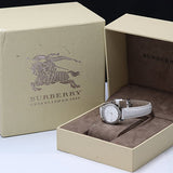 Buy Shop Burberry The City White Diamonds Dial White Leather Strap Watch for Women - BU9221 USA Online