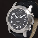 Buy Shop Marc Jacobs Larry Chronograph Black Dial Black Leather Strap Watch for Men - MBM5033 USA Online